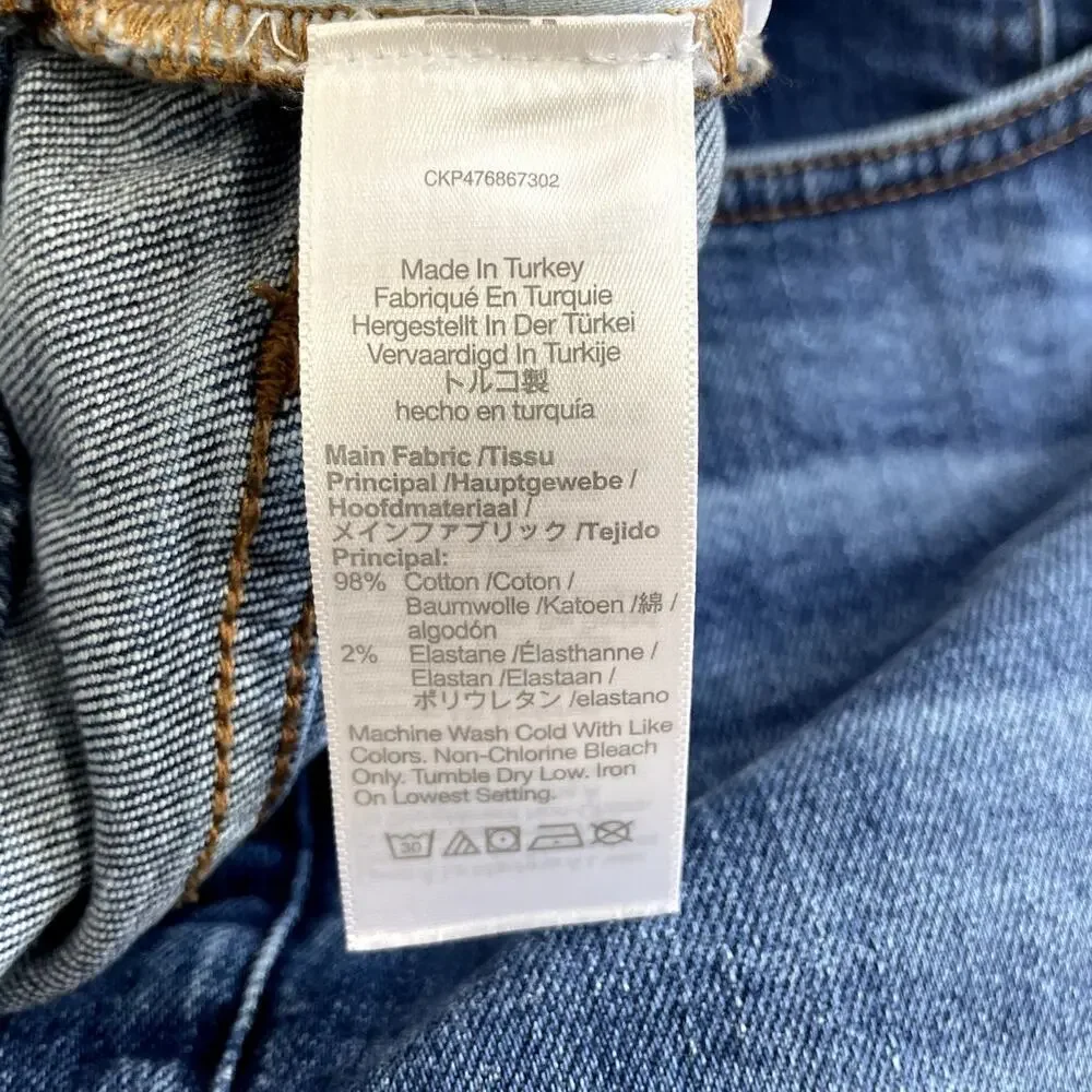 Madewell Mid-Rise Kick Out Jeans Dark Blue Size 22W - Picture 15 of 16